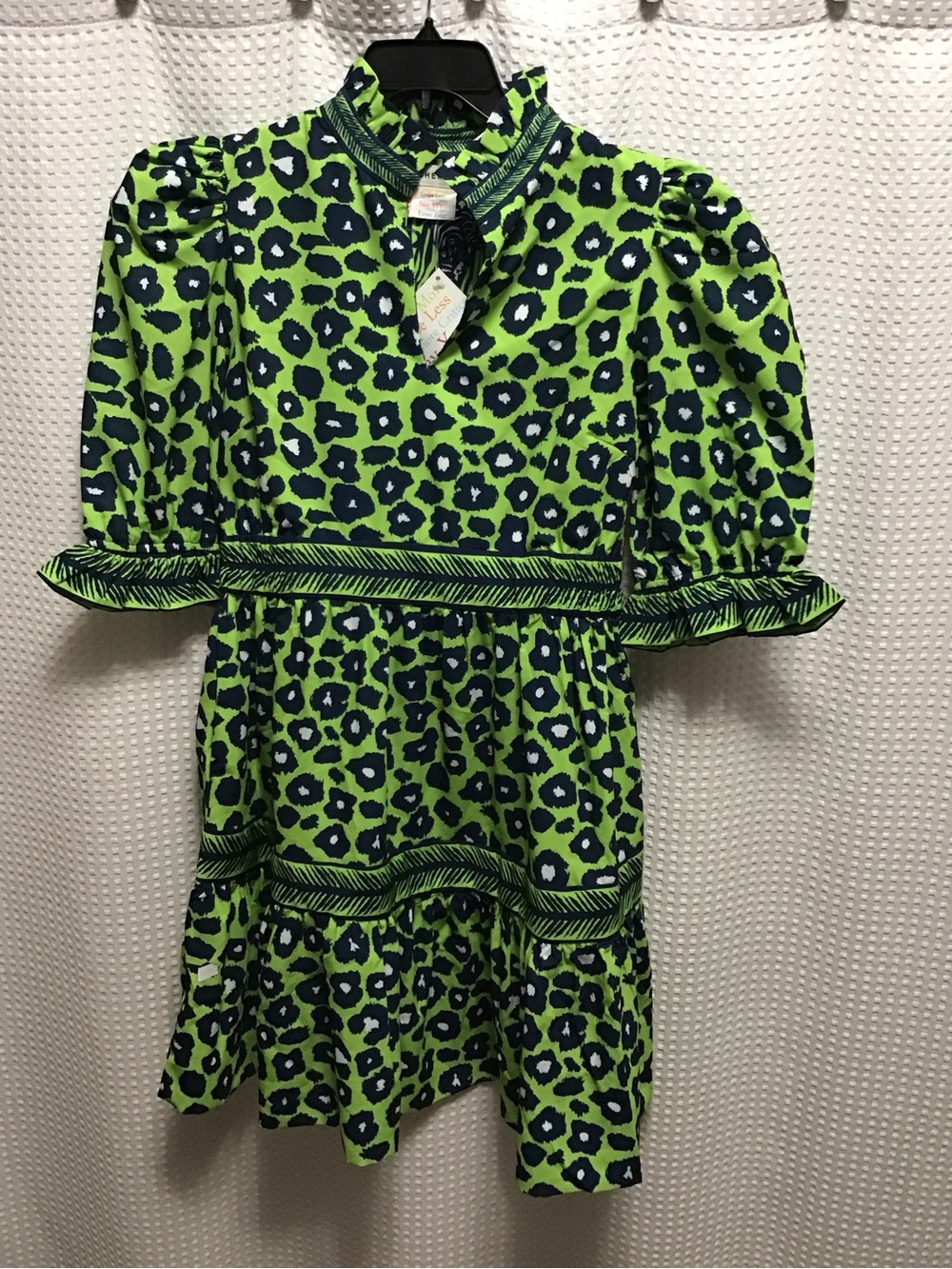 Gretchen Scott Designs Lime and Navy Dress